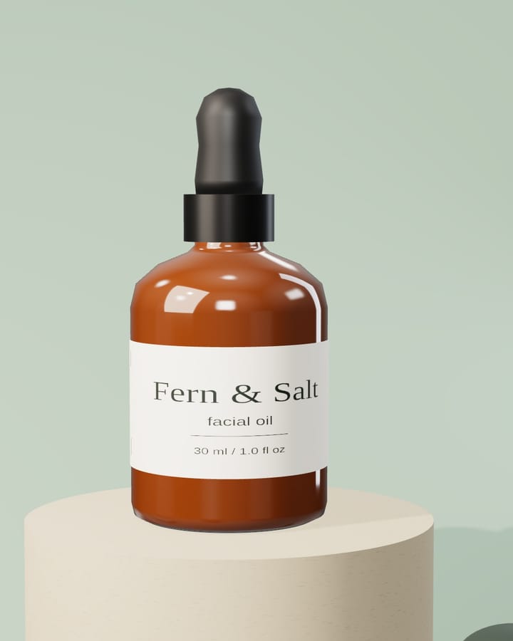 Fern & Salt facial oil, the finished studio image